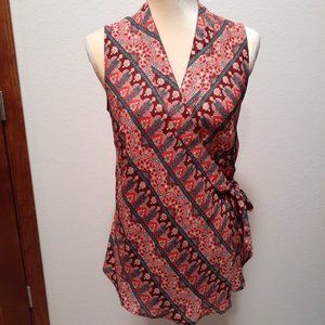 CATO Wraparound and Tie Style Top Shirt Blouse - Size Medium